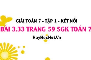 Giải bài 3.33 trang 59 Toán 7 Tập 1 SGK Kết nối tri thức